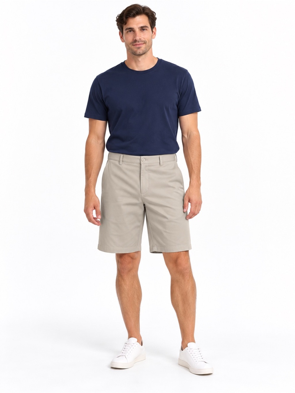 Nike Men's Flat-Front Shorts in Light Khaki